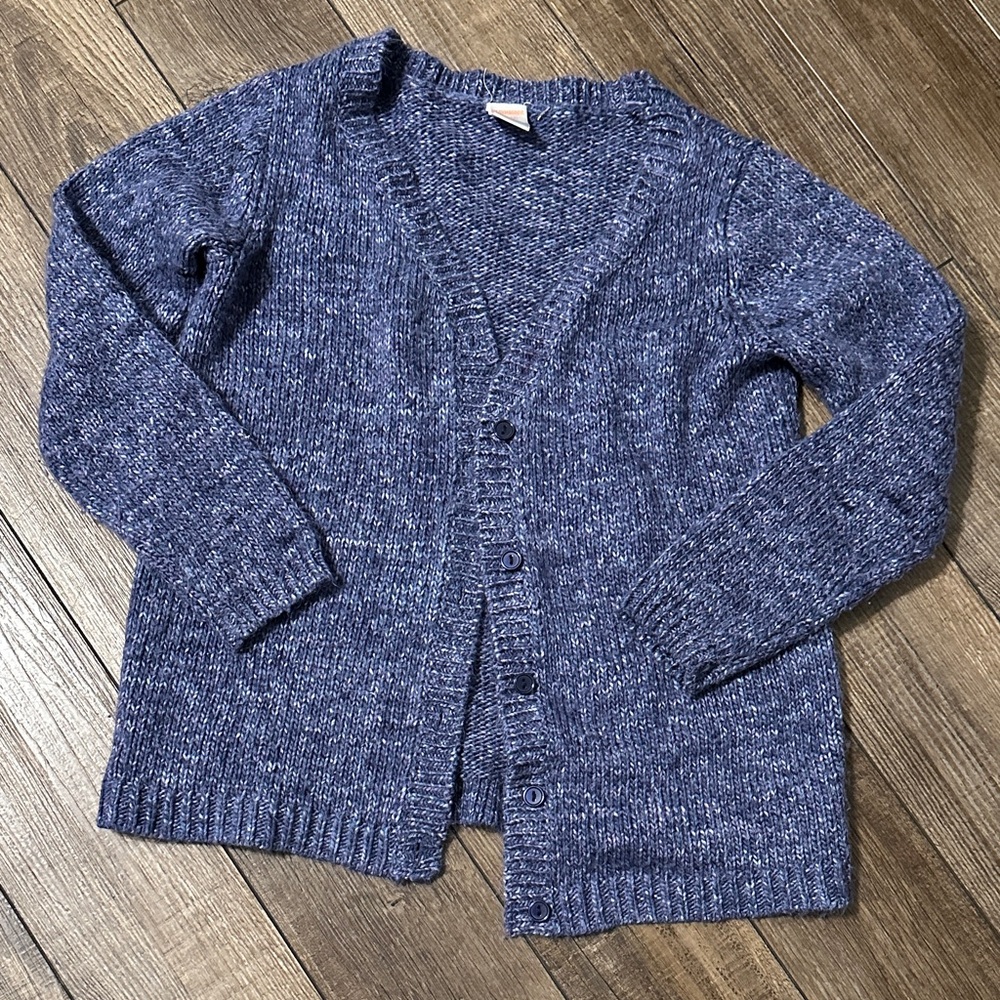 Girl’s Blue Cardigan Sweater
